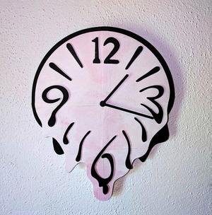 Melting wall clock