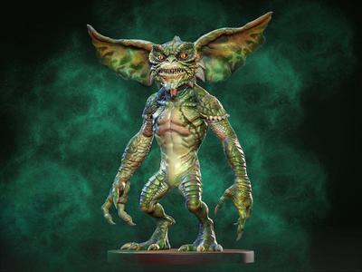 Gremlin demon statue