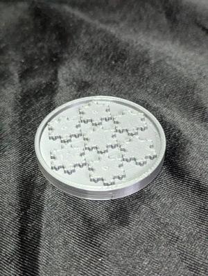 Fractal and flower coin