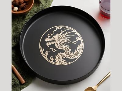 Modern Designer Tray “The Dragon Pit”