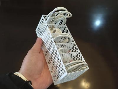 Creative honeycomb, ultra-saving material, data cable storage box, can be placed horizontally or vertically