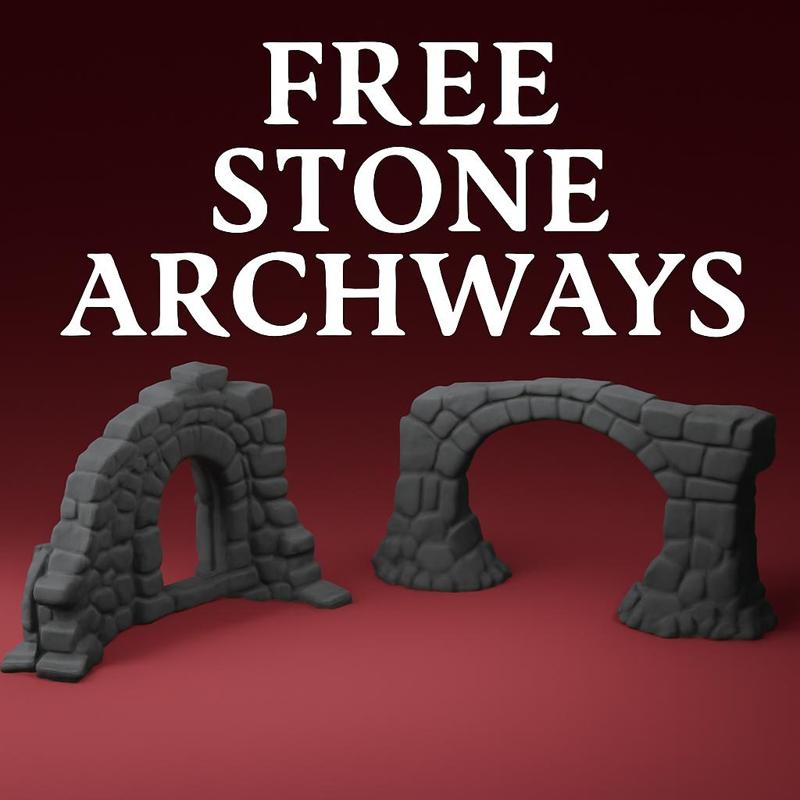 Free Stone Archways – 3D Printable Modular Fantasy Terrain