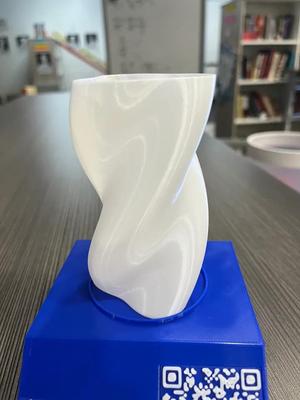 Sine Wave Vase and Pedestal