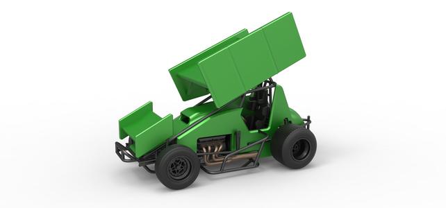 Winged Sprint car Scale 1 to 25
