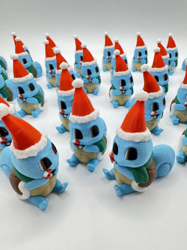 Christmas Squirtle Pokemon (Nosupport, 3mf included)
