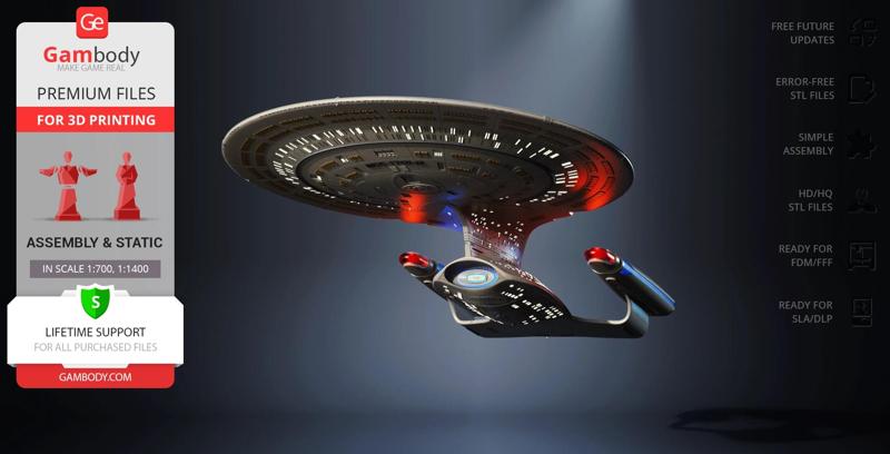 USS Enterprise NCC-1701-D 3D Printing Model | Assembly