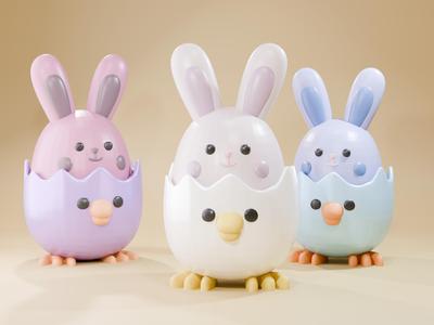 Easter Bunny in Egg | Cute Decoration