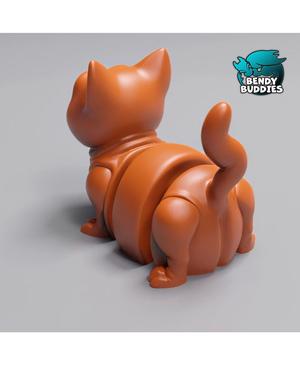 Catsio / Cat Articulated / Print-in-Place Creature / Cute Feline Beast / Kitten Monster / Fantasy Wo