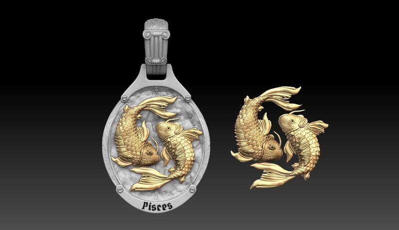 Fish Zodiac pendant