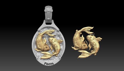 Fish Zodiac pendant
