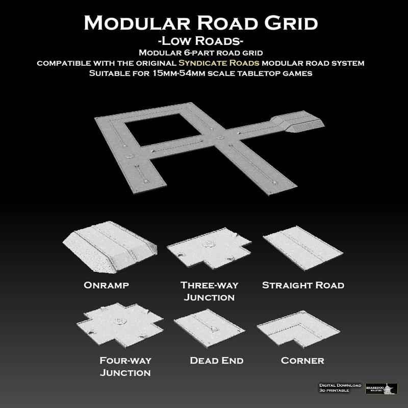 Modular Road Grid Low Roads Addon