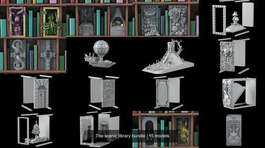 The scenic library bundle 3D Model Collection
