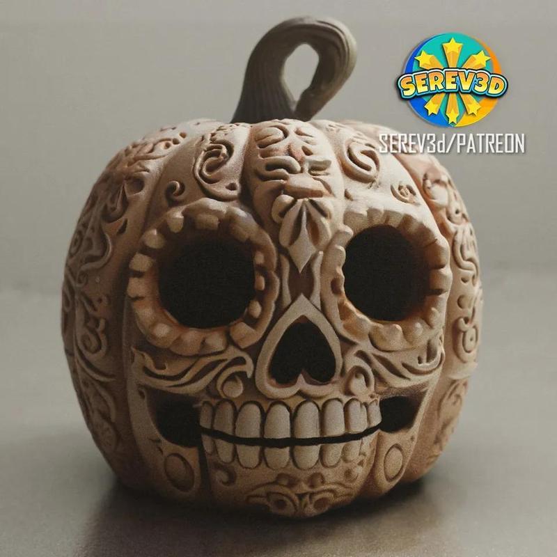 Day of the Dead Halloween Pumpkin – Lamp