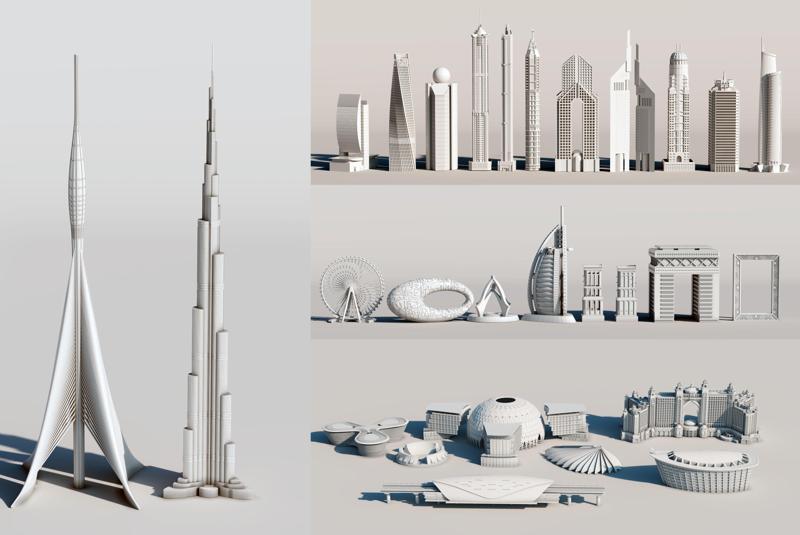 DUBAI skyline – landmarks collection
