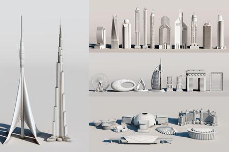 DUBAI skyline – landmarks collection