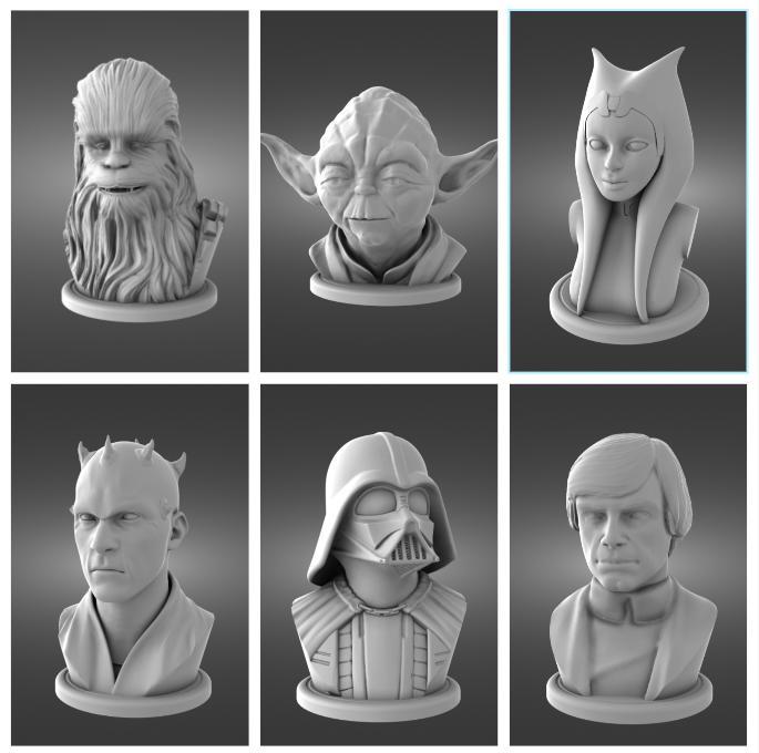 Star Wars pawns set for boardgames