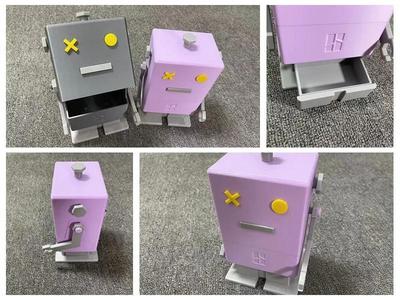 Square Robot Multi-purpose Storage Box Desktop Decoration