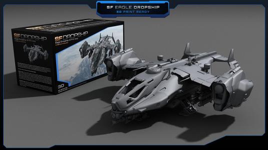 SF Eagle Dropship – 3D print model