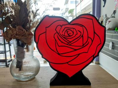 Heart Shaped Rose Lightbox