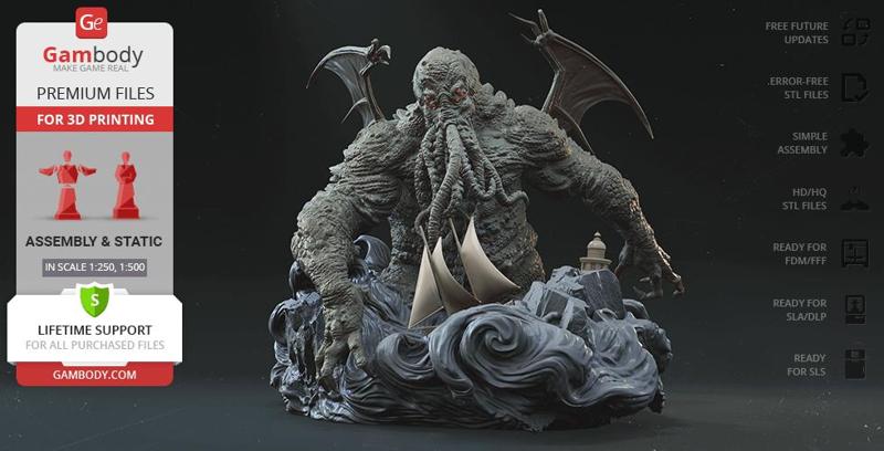 Cthulhu STL files for 3D Printing | Assembly Model