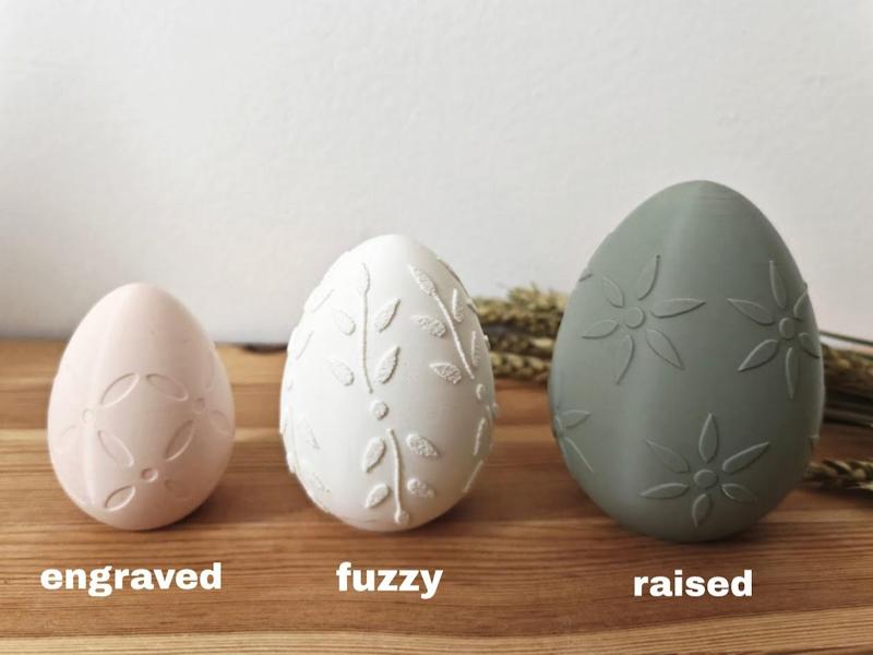 Easter Eggs with engraved or raised patterns