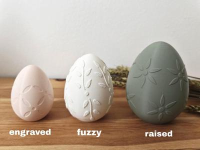 Easter Eggs with engraved or raised patterns