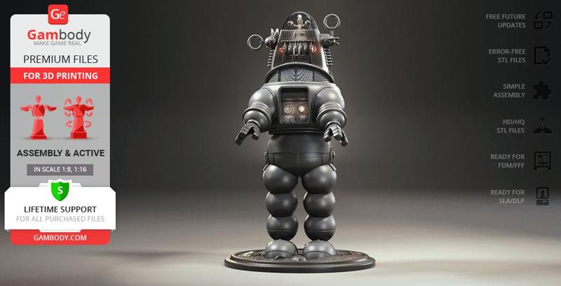 Robby the Robot 3D Printing Model | Assembly + Action