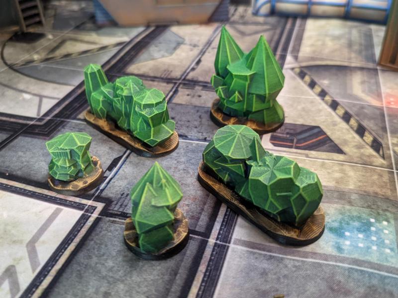 Green Crystal Terrain Set