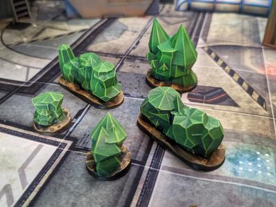 Green Crystal Terrain Set