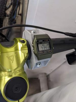 Casio F91W Watch Mount for 35mm Handlebar