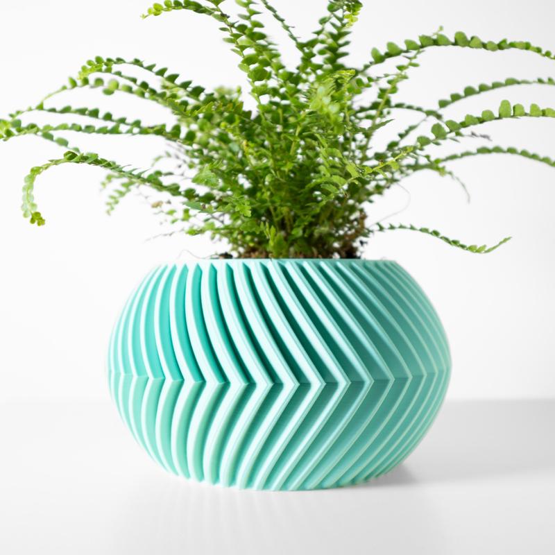 The Soko Planter Pot with Drainage Tray & Stand: Modern and Unique Home Decor for Plants