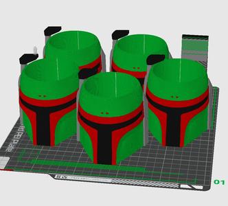 Star Wars Boba Fett Planter / Pot No Supports