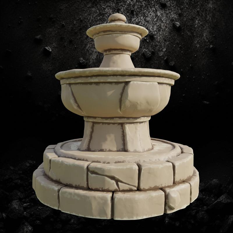 Round Stone Fountain