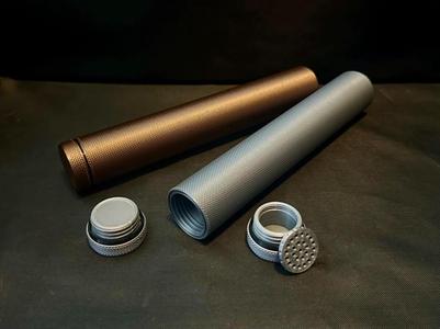 Rugged Knurled Cigar Tube With Airtight TPU Gasket