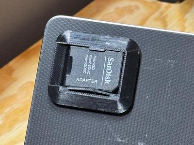 SD card / Micro SD holder for Laptop Lid