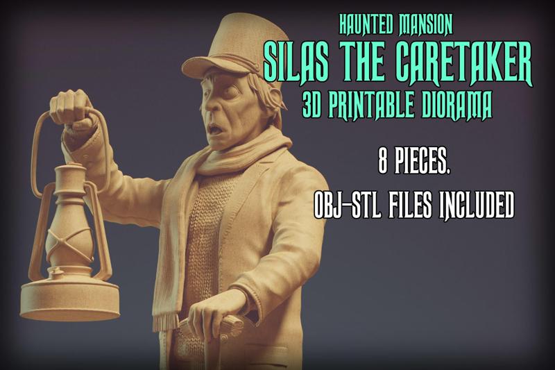 Haunted Mansion Silas the Caretaker 3D Printable Diorama