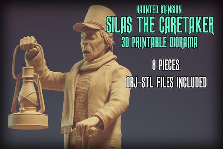 Haunted Mansion Silas the Caretaker 3D Printable Diorama