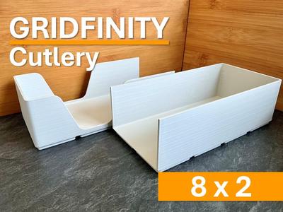 8×2 Gridfinity Besteck Organizer