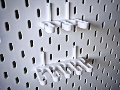 Waffle 1M USB Cable Holder for Skadis – 2 variants