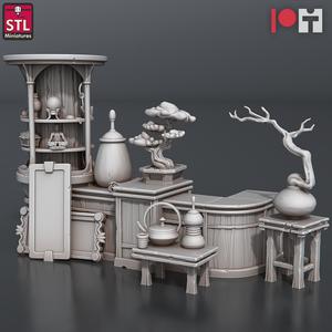 Antique Shop Counter