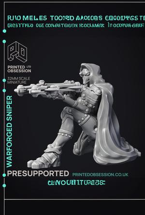 Sniper Warforged – Assassin Clan – PRESUPPORTED – 32 mm scale