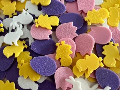 Easter confetti sensory bin filler