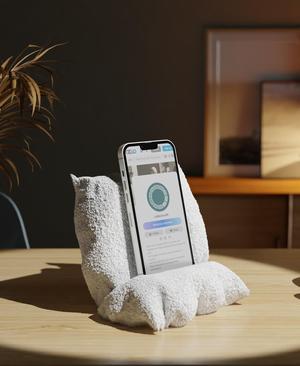 Pillow Smartphone Holder Concrete Texture