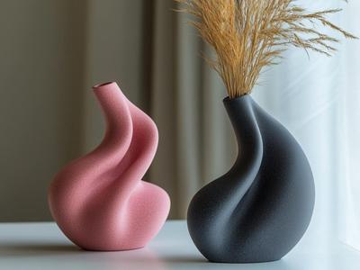 Eleganza Twist Vase Set for Modern Interiors