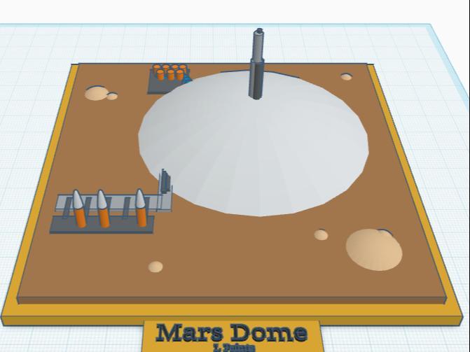 future city on mars in dome