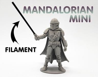 Mandalorian Miniature w/Filament Darksaber
