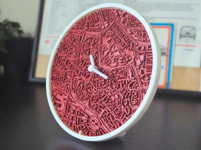 Customizable City Map Clock | Clock Kit 011