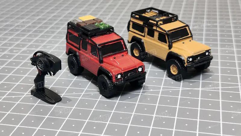 Mini Crawler Similar to Traxxas Defender TRX4 (1/100) for 1/10 Action Figures