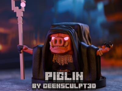 Malgosha—Piglin Mage—Minecraft Fan Art