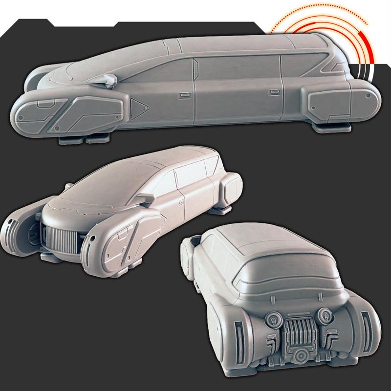 Sci-fi Vehicles: Hover Limo [Support-free]